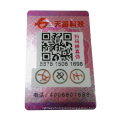 Printed anti-counterfeit labels qr code serial number security sticker